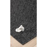 Zev Halı Keten Gece Siyahı 400 CM En Özel Kesim Salon Halısı - Sınır Tanımayan Formlar 120X180 TANIMAYAN-FORMLAR