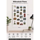 Zeva Tasarım Beyaz Mıknatıs Hediyeli Metal 60x40 cm – Magnet Panosu - Not Tutucu, Fotoğraf Askısı ve Dekoratif Pano