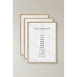 Zevahir Home 3 ADET Ahşap Duvar Çerçevesi – Poster ve Fotoğraf Çerçevesi Salon Ahşap Tablo, Bebek Odası Çerçeve