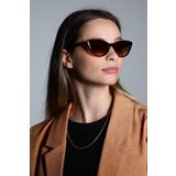 Zevahir Kadın Leopar Vintage Cat Eye Güneş Gözlüğü