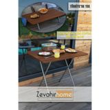 Zevahir Mobilya Dekorasyon 60 x 90 cm HEM MASA HEM SOFRA TEK ÜRÜNDE MONTAJLI METAL AYAKLI MUTFAK MASASI ve YER SOFRASI