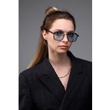Zevahir Unisex Leopar Çerçeve Mavi Güneş Gözlüğü