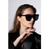 Zevahir Unisex Siyah Geniş Çerçeve Güneş Gözlüğü