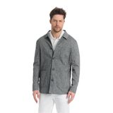 Zevos Erkek Siyah Keten Karışımlı Overshirt Baharlık Ceket Yeni Sezon Siyah 50