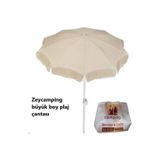 Zey Camping 200cm kalın kumaş plaj bahçe balkon havuz şemsiye +taşıma çantası ve havlu çantası birlikte