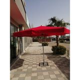 Zey Camping 4m2 Ekonomik Bahçe Plaj Teras Cafe Restorant Semşiye (Ayak Hariç ) - Kırmızı