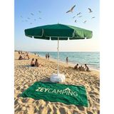 Zey Camping BÜYÜK BOY SU GEÇİRMEZ KUMAŞ 220CM Kalın Kumaş Plaj Bahçe Balkon Havuz Şemsiye +Taşıma Çantası - Yeşil