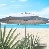 Zey Camping Havalandırmalı 4m2 Gri Renk Bahçe Plaj Teras Cafe Restorant Semşiye (Ayak Hariç )