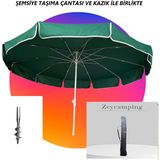 Zey Camping Zeycamping SU GEÇİRMEZ KUMAŞ Plaj Kamp Bahçe Balkon Deniz 220 cm + Taşıma Çantası +Demir Kazık Ile ( Bidon Hariç ) - Yeşil