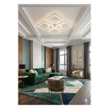Zeya Lighting Yüksek Aydınlatmalı Kare Beyaz Tavan Plafonyer Led avize, 3 Renk Aydınlatma