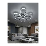 Zeya Lighting Yüksek Aydınlatmalı Papatya Model siyah gövde rengi tavana yapışık plofonyer modern 3 renk led avize