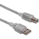 Zeyar Teknoloji 5 Metre Şeffaf Kaplamalı USB 2.0 Yazıcı ve Tarayıcı Kablosu - Tüm Markalarla Uyumlu (Tip A - Tip B)