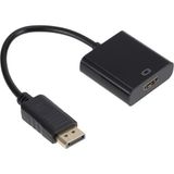 Zeyar Teknoloji Displayport (Dp) To HDMI Çevirici Adaptör - 1080P Full Hd Destekli, Monitor ve Tv Aktarıcı Kablo - RENK - Siyah