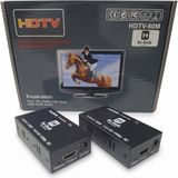 Zeyar Teknoloji Hi-Link HDTV-60M CAT5E/CAT6 Üzerinden 1080P Full Hd 3D HDMI Extender (Hdmı Uzatma) Seti - Siyah
