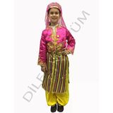 Zeybek Kız Çocuk Kostümü İzmir Zeybeği Kız Kıyafeti Folklör Kostüm