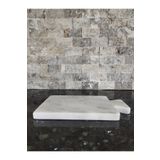 Zeybek Marble Beyaz Mermer Kesme Tahtası & Sunum Tabağı ( Zeybekmarblehome)