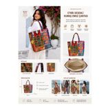 zeybekhomee Zeybek Home Kilim Desenli Büyük Boy Omuz Çantası – Renkli Bohem Tote Bag