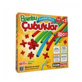 Zeycanhome 5462 Kumtoys, Bambu Çubuklar - 300 Parça / +3 Yaş Kız Erkek Çocuk Oyuncak Eğitici Oyuncaklar