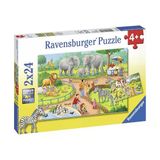 Zeycanhome 78134 Hayvanat Bahçesi 2X24 Parça Ravensburger Puzzle Kız Erkek Çocuk Oyuncak Eğitici Oyuncaklar