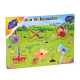 Zeycanhome Ahşap Tutmalı Bahçe Malzemeleri Puzzle Kız Erkek Çocuk Oyuncak Eğitici Oyuncaklar