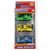 Zeycanhome Die Cast Metal 3'Lü Yarış Arabaları Yeşil Araçlı Kız Erkek Çocuk Oyuncak Eğitici Oyuncaklar