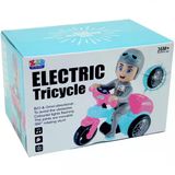 Zeycanhome Electric Tricycle Pilli Işıklı Sesli Motorsiklet Kız Erkek Çocuk Oyuncak Eğitici Oyuncaklar