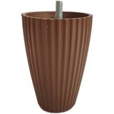 Zeygen Çizgili Armut Koltuk Kanepe Mobilya Baza Ayağı 6 Adet Ceviz 10 cm M8 Vida