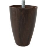 Zeygen (Vida Ölçüsüne Dikkat) - Armut Plastik Baza Ayağı Koltuk - Kanepe Ayağı Tek Adet Ceviz 10 cm 3/8 Vida