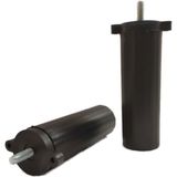 Zeygen (Vida Ölçüsüne Dikkat) - Orta Plastik Mobilya Koltuk Kanepe Ayağı 8 Adet Siyah 14 - 19 cm 5/16 Vida