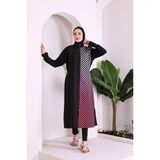 Zey&Ka Butik Değrede Çizgili Mayo - 48 - 50 - Siyah