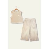 Zeyland Kız Çocuk Çizgili Bluz Pantalon Takım - Taş Çizgili - 5 - 6 Yaş