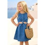 Zeyland Kız Çocuk Denim Elbise - İndigo - 3 - 4 Yaş