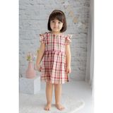 Zeyland Kız Çocuk Desenli Dokuma Elbise - 3 - 4 Yaş - Bej