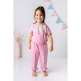 Zeyland Kız Çocuk Great Kabartma Baskılı Eşofman Takımı - Pembe - 9 - 10 Yaş