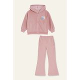 Zeyland Kız Çocuk Kapşonlu Fermuarlı Polar Ikili Takım - Pembe - 5 - 6 Yaş