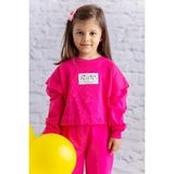 Zeyland Kız Çocuk Kol Detaylı Sweatshirt - Fusya - Fuşya - 9 - 10 Yaş