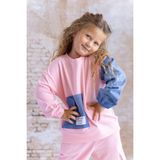 Zeyland Kız Çocuk Kot Garnili Cep Detaylı Sweatshirt - Pembe - 5 - 6 Yaş