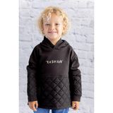 Zeyland Kız Çocuk Nakış Detaylı Kapitoneli Sweatshirt - Siyah - 7 - 8 Yaş