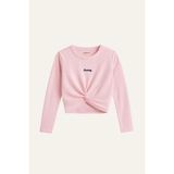 Zeyland Kız Çocuk Nakışlı Önden Büzgülü Sweatshirt 3-12 Yaş Pembe - 11 - 12 Yaş
