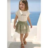 Zeyland Kız Çocuk Nakışlı T-Shirt ve Etek Takım - YEŞIL-81518 - 7 - 8 Yaş
