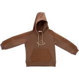 Zeyland Kız Çocuk Reglan Kollu Baskı Detaylı Kapitoneli Sweatshirt - Kahverengi - 5 - 6 Yaş