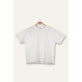 Zeyland Kız Erkek Çocuk Oversıze T-Shirt - Ekru - 7 - 8 Yaş