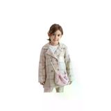 Zeyland QTEAE9AZDL-52 Kız Bebek Ekose Kaban - Peluş Çanta Aksesuarlı