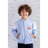 Zeyland Unisex Çocuk Baskılı Kolej Ceket - Mavi - 11 - 12 Yaş