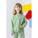 Zeyland Unisex Çocuk Kabartma Baskılı Kolej Ceket - 9 - 10 Yaş - Yeşil