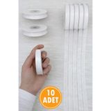 ZEYMERADE 10 Adet Organze Tül Kurdele Beyaz 1 cm 22 mt, Bohça, Nişan, Çeyiz, Hediye, Paketleme, Süsleme, Nikah