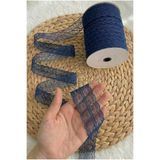 ZEYMERADE 10 Mt Çift Katlı Dantel Kurdele Lacivert Fisto, Bohça, Nişan, Çeyiz, Nikah, Hediye, Şeker, Süsleme