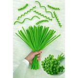 ZEYMERADE 100 Adet Fıstık Yeşili Şönil 30cm, Tüylü Kadife Tel, El İşi, Çiçek, Hediye, Süsleme, Okul, Etkinlik