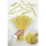 ZEYMERADE 100 Adet Limon Sarı Şönil 30cm, Tüylü Kadife Tel, El İşi, Çiçek, Hediye, Süsleme, Okul, Etkinlik
