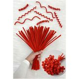 ZEYMERADE 100 Adet Mercan Şönil 30cm, Tüylü Peluş Kadife Tel, El İşi, Çiçek, Hediye, Süsleme, Okul, Etkinlik